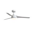 52 Inch Downrod Ceiling Fans with Lights and Remote Control, Modern Outdoor Indoor White 3 Blades LED Lights Smart Ceiling Fans for Bedroom, Living Room, and Patios Sale