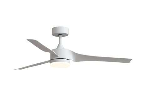 52 Inch Downrod Ceiling Fans with Lights and Remote Control, Modern Outdoor Indoor White 3 Blades LED Lights Smart Ceiling Fans for Bedroom, Living Room, and Patios Sale