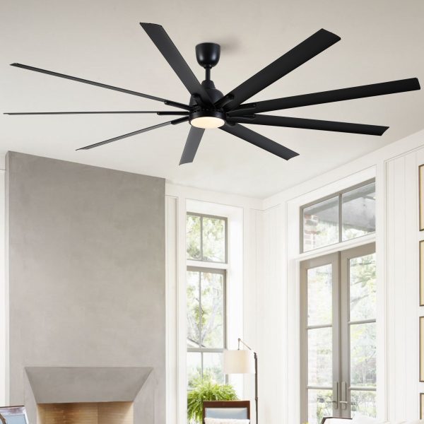 84 In Super Large Black Ceiling Fan with Remote Control Online now