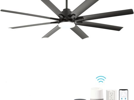 66 Inch Modern Ceiling Fan with Lights and Smart Remote Control 6 Speed Reversible Noiseless DC Motor for Indoor For Cheap