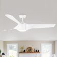 56 In.Intergrated LED Ceiling Fan with White ABS Blade Fashion