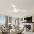 56 In.Intergrated LED Ceiling Fan with White ABS Blade Fashion