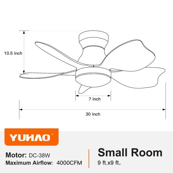 30 In Small Kid s Ceiling Fan Lighting with Remote Control for Small Children Room For Discount