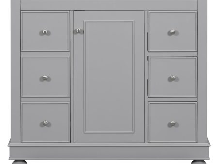 [Cabinet Only] 36  Gray Bathroom vanity(Sink not included) Discount