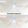 54 Inch White ABS Ceiling Fan 6 Speed Smart Remote Control Dimmable Reversible DC Motor For Living Room Online Sale