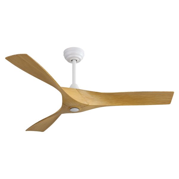 52 Inch Modern Ceiling Fan With 3 ABS Blades Remote Control Reversible DC Motor Without Light For Living Room on Sale