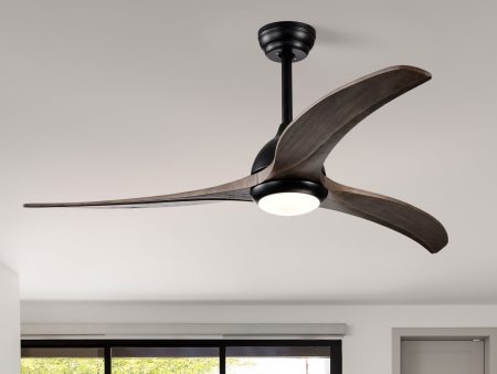 52  Ceiling Fan, Indoor Outdoor Ceiling Fan With Light with Remote Control, Noiseless Reversible Motor, 6 Speed ,3 Color , for Patio Living Room, Bedroom, Office,Indoor.(Matte Black ) Sale