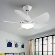 30 In Intergrated LED Ceiling Fan Lighting with White ABS Blade Hot on Sale