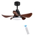 28 lnch Ceiling Fan with Lights Remote Control, Small Ceiling Fan Flush Mount, 5 Reversible Blades, Low Profile Ceiling Fan Light with 6 Speeds 3 Colors for Bedroom Kitchen For Discount