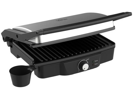 4 Slice Panini Press Grill, Stainless Steel Sandwich Maker with Non-Stick Double Plates, Locking Lids and Drip Tray, Opens 180 Degrees to Fit Any Type or Size of Food Online now