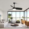 42 Inch Indoor ABS Ceiling Fan With 6 Speed Remote Control Dimmable Reversible DC Motor With Light Hot on Sale